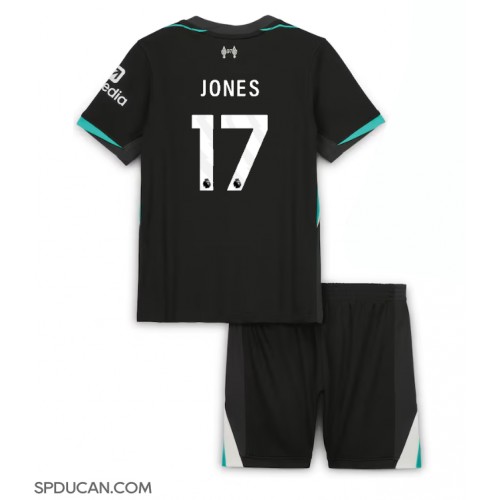 Dječji Nogometni Dres Liverpool Curtis Jones #17 Gostujuci 2024-25 Kratak Rukav (+ Kratke hlače)